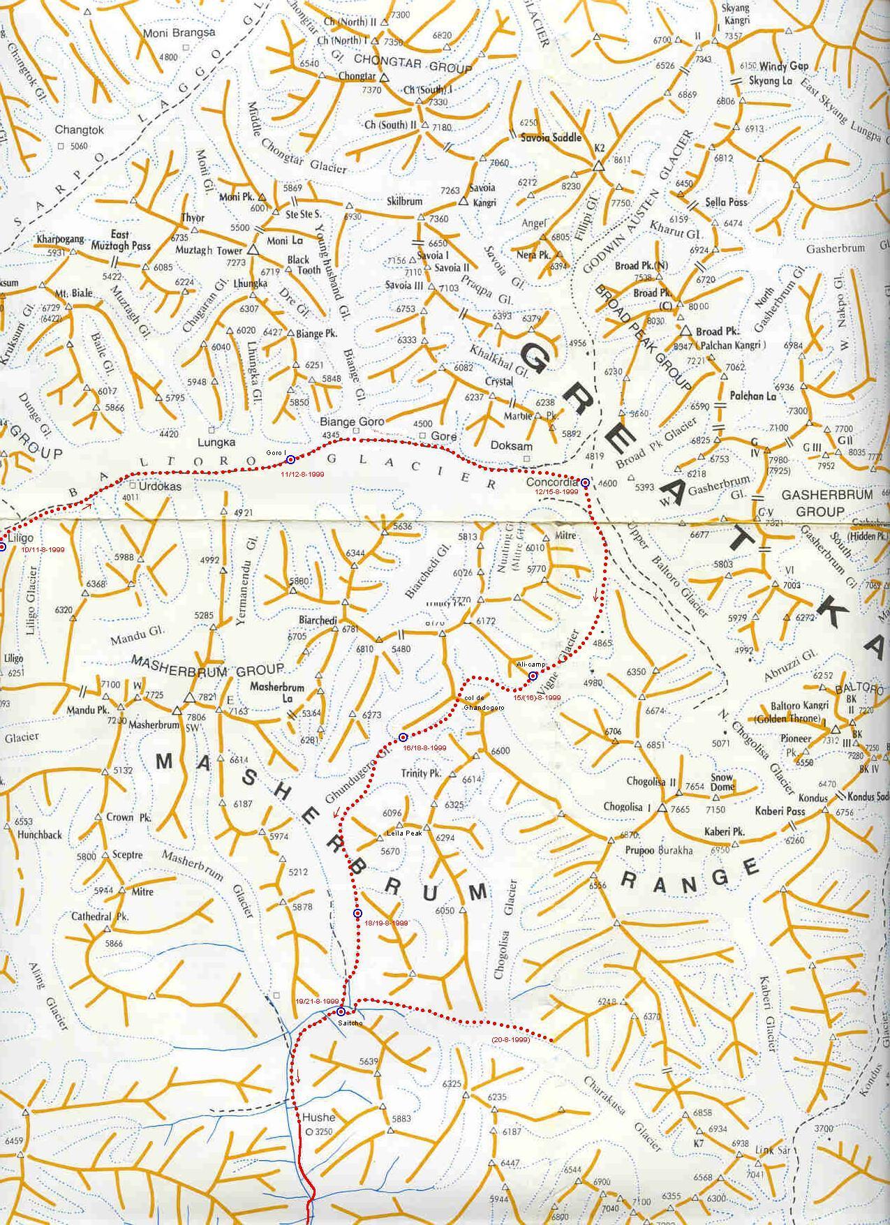 Carte des environs de Concordia