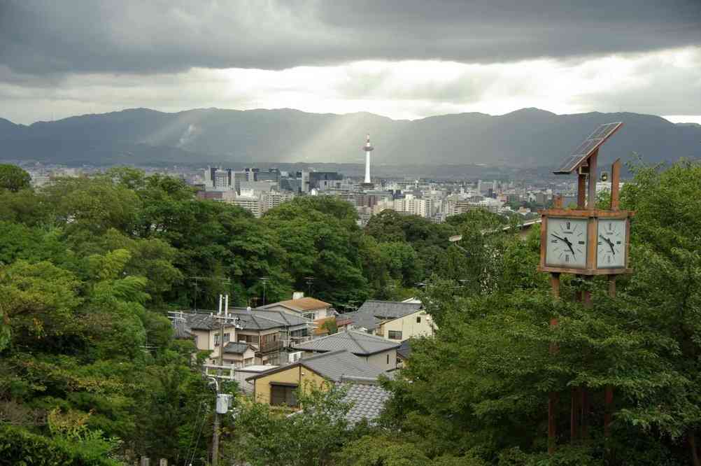 Kyōto vue du temple de Kiyomizu-dera, le 15 septembre 2007