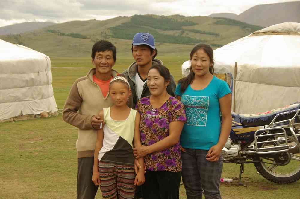 La famille nomade qui nous a reçus, le 14 août 2013