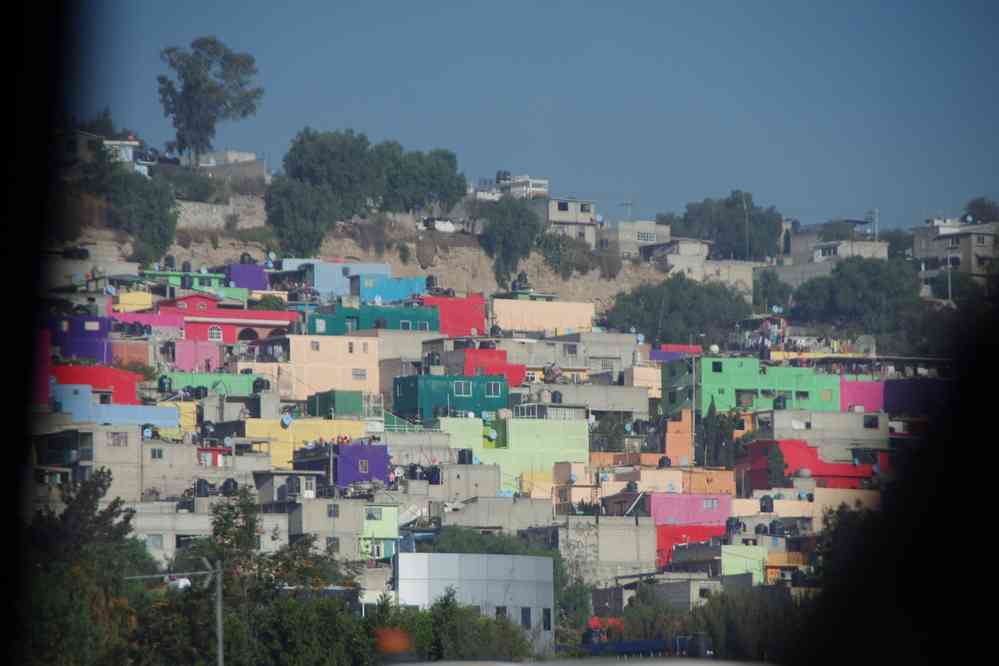 Faubourgs colorés de la ville de Mexico, le 21 janvier 2016