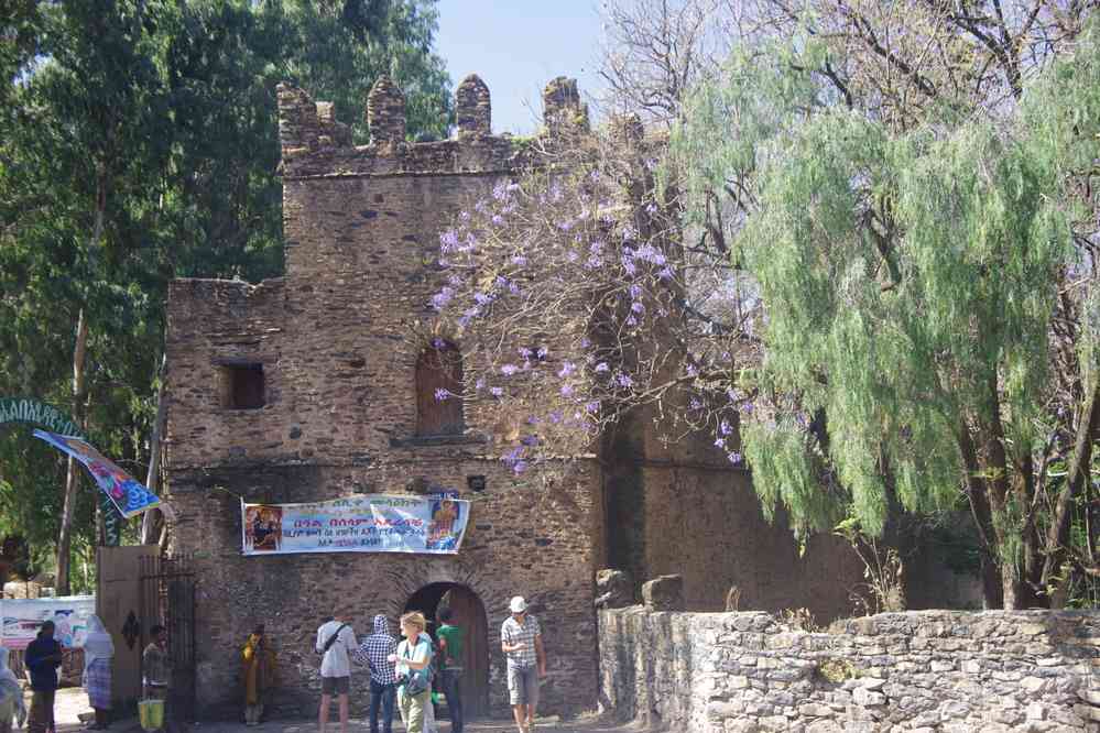 Gondar (ጎንደር), sortie du fort de Fasil Ghébbi (ፋሲል ግቢ), le 20 janvier 2017