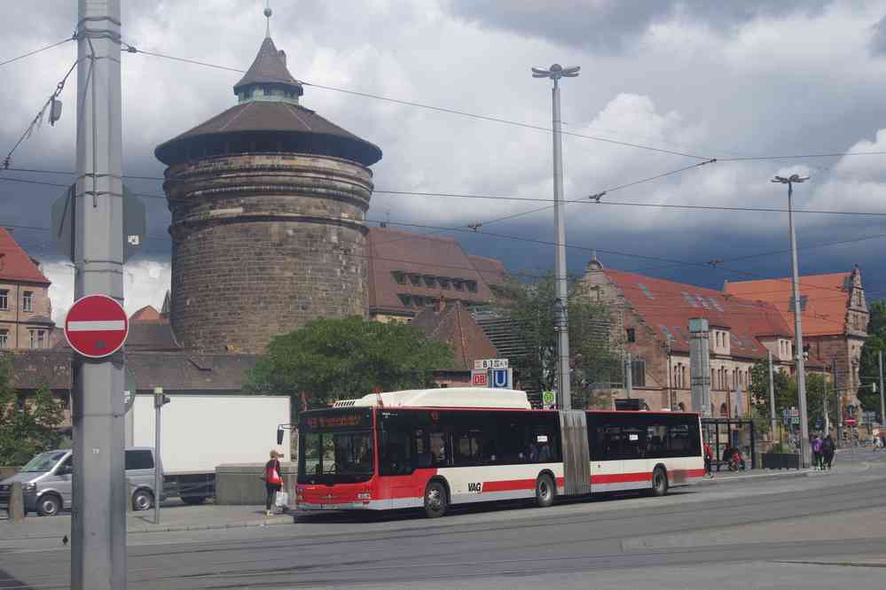 Nuremberg, les remparts face à la gare, le 4 août 2023