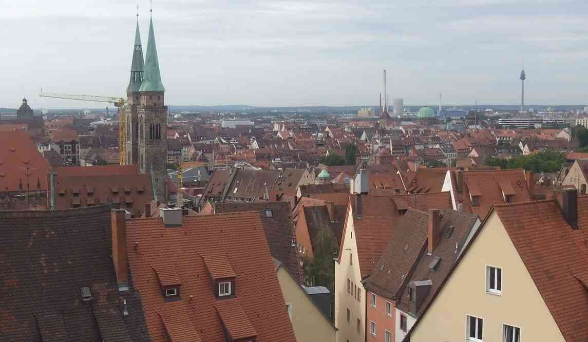 Nuremberg, depuis les murs du Château impérial. 17 août 2019
