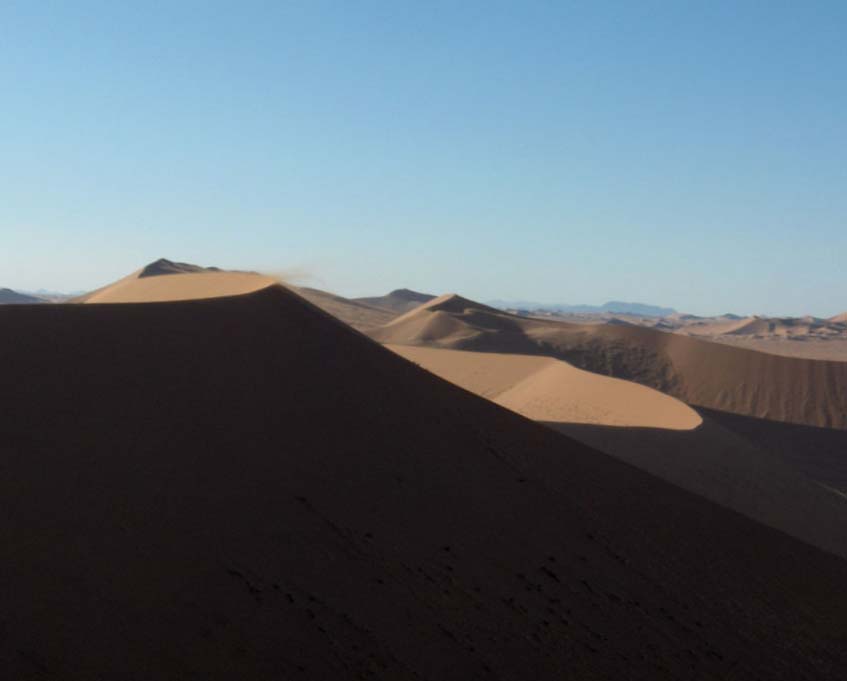 Balade dans les dunes de Sossusvlei, le 1ᵉʳ janvier 2007