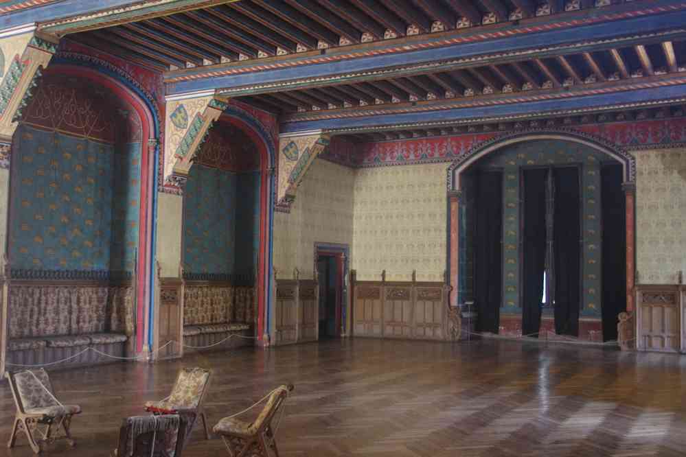 Château de Pierrefonds, salle de réception située dans le donjon. Le samedi 21 avril 2018