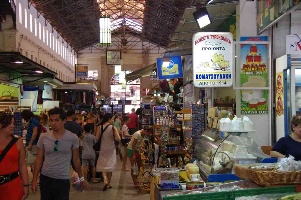 La Canée (Χανιά), le marché couvert. Le mardi 12 août 2014