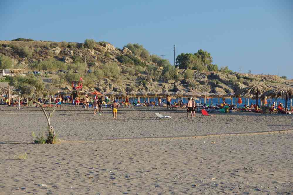 La plage de Paleochora (Παλαιοχώρα). Le mardi 12 août 2014