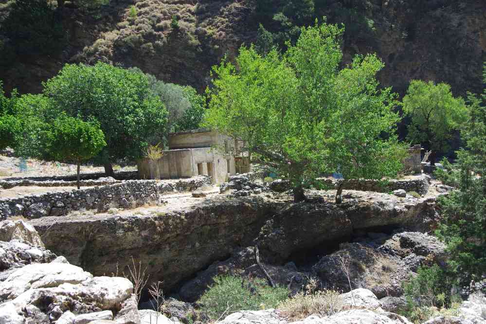 Le village de Samaria (Φαράγγι Σαμαριάς). Le vendredi 15 août 2014