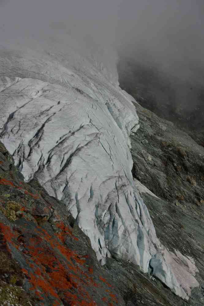 Langue du glacier de Turtmann. Le jeudi 16 août 2012