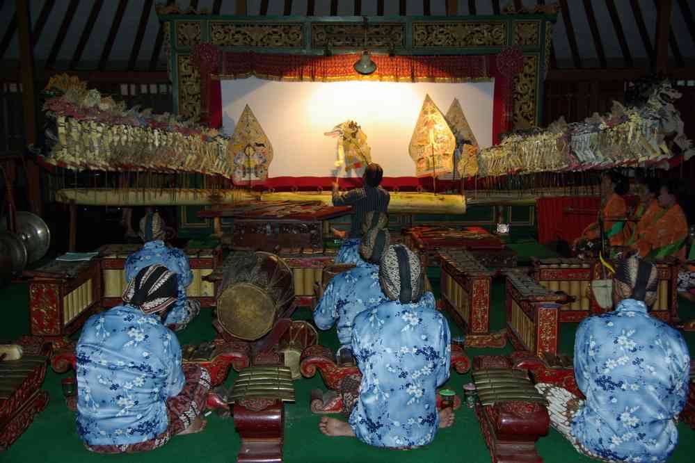 Spectacle de marionnettes à Yogyakarta, le 22 juillet 2007