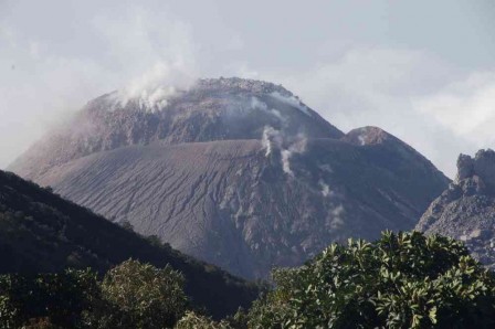 Dôme de lave du volcan Santiaguito, février 2020