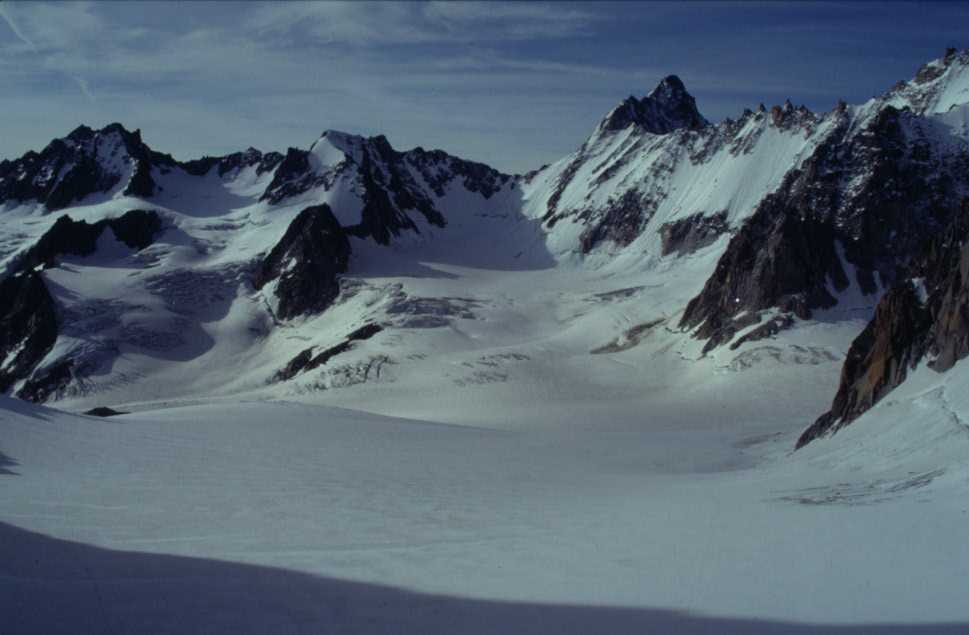 Le glacier de Saleina et le Tour Noir, le 27 juillet 1993