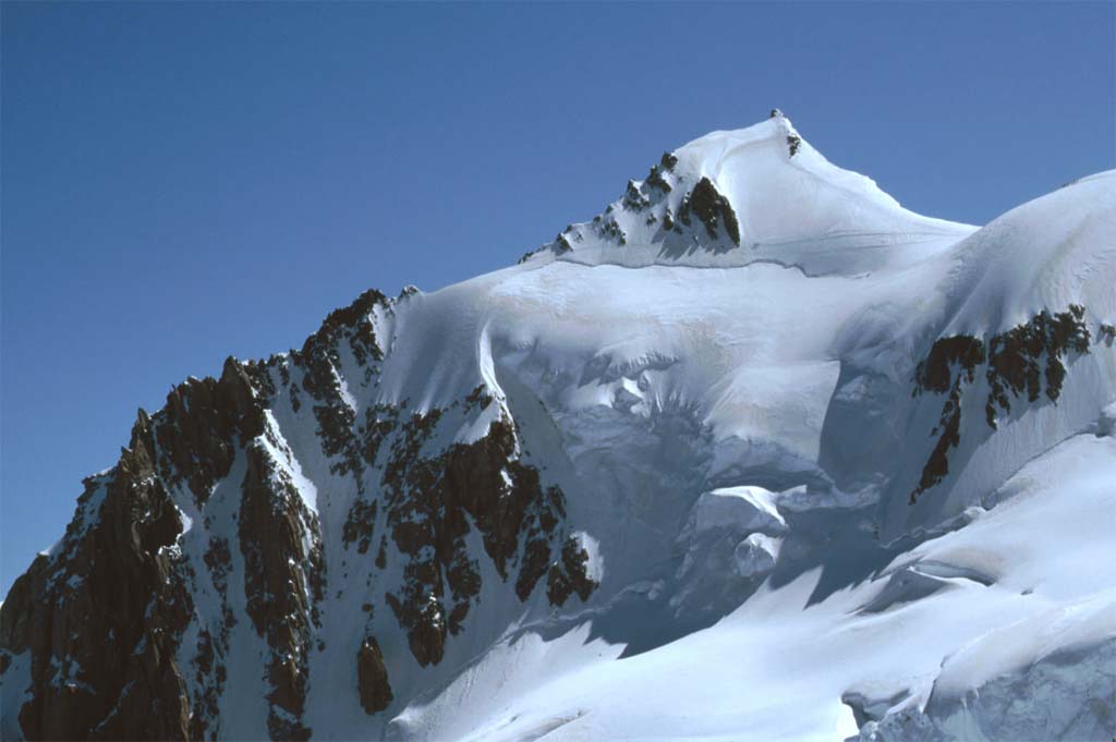 Le mont Maudit vu du refuge Vallot, le 30 juillet 1993