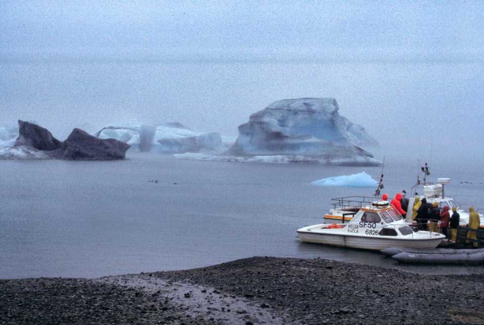 Les icebergs du Jökulsárlón, le 11 août 1995