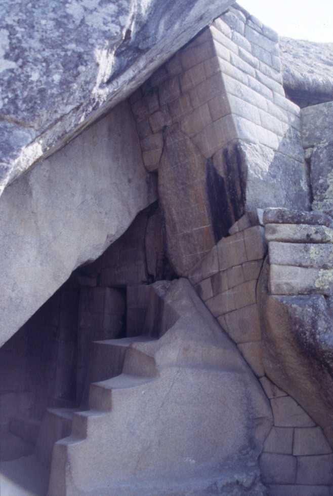 le « tombeau de l’Inca » au Machu Picchu, le 4 août 1996