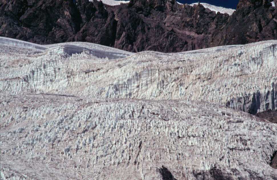 Le glacier du Nevado Yanajaja, le 11 août 1996