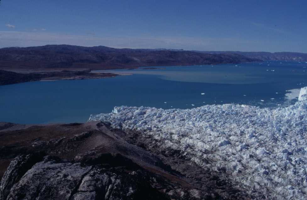 Balade le long du glacier Eqip Sermia, le 16 août 2002