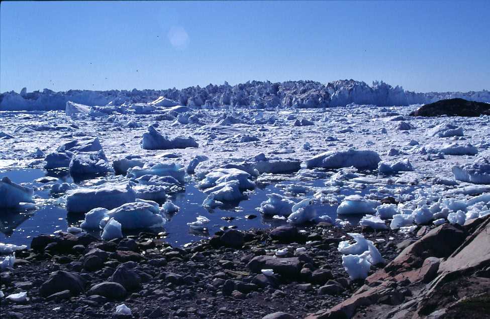 L'Isfjord vu de ses bords, le 22 août 2002