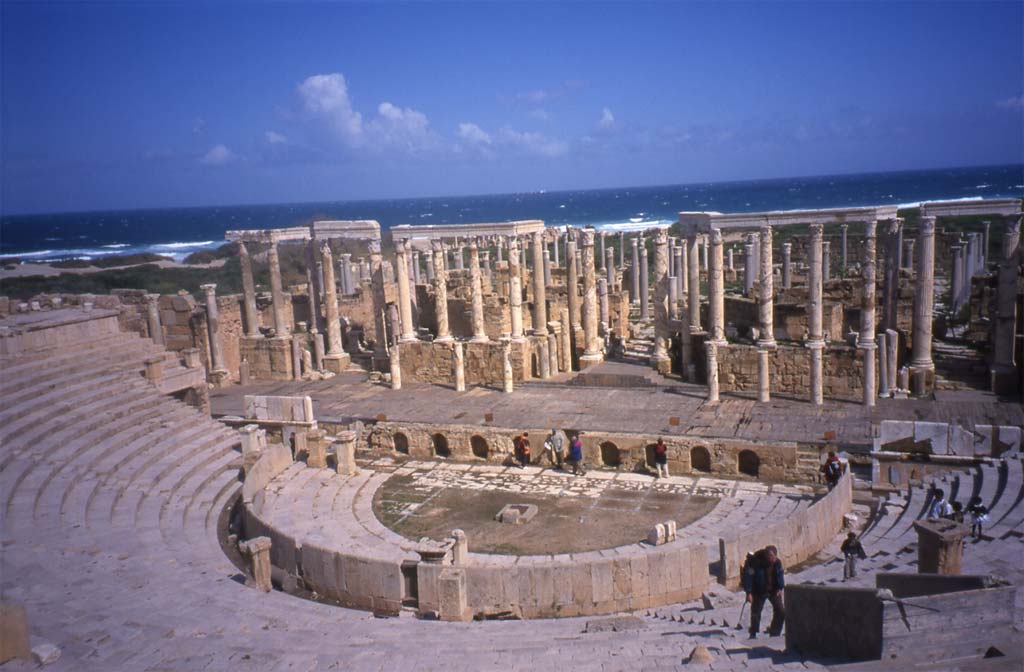 Le théâtre de Leptis Magna, le 23 février 2002