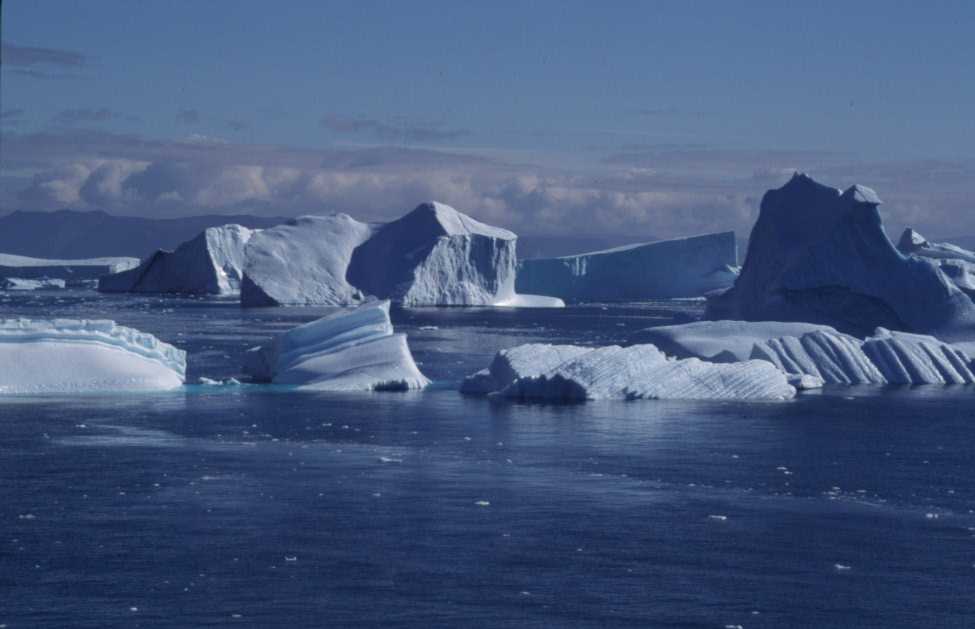 Icebergs au large de Sarqaq, le 19 août 2002