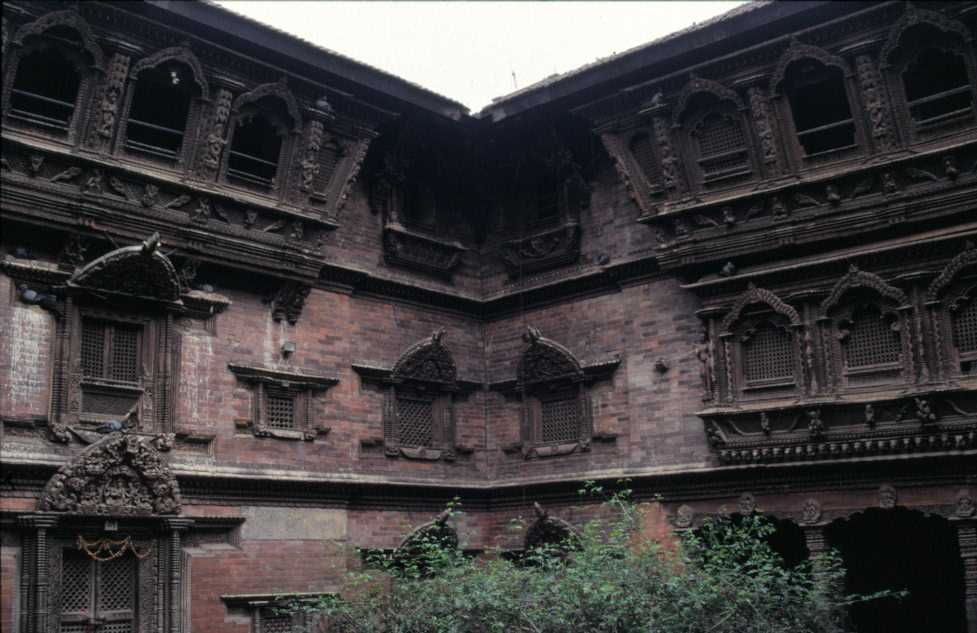 La maison de la Kumari à Kathmandou, le 25 avril 2003