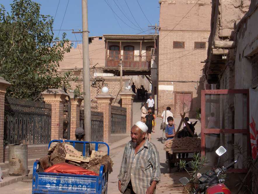 Le quartier du vieux Kachgar, le 7 août 2005