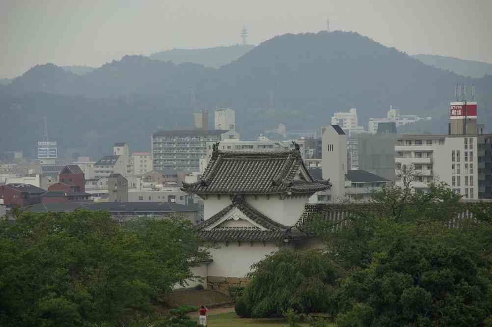 Vue sur la ville d’Himeji depuis son château (9 septembre 2007)