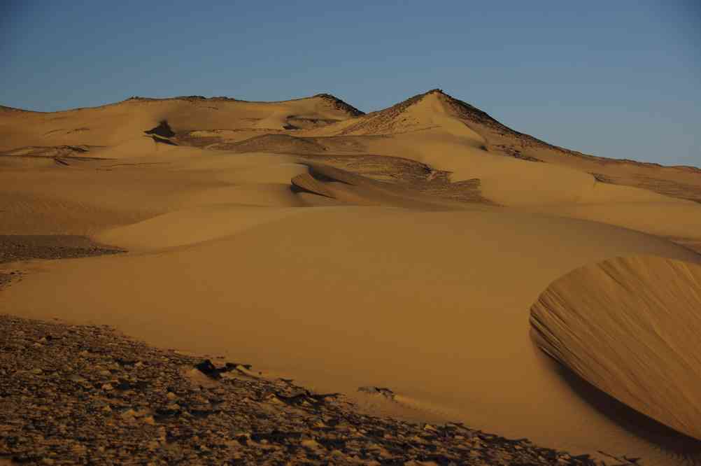 Le désert près de notre camp, le 3 janvier 2009