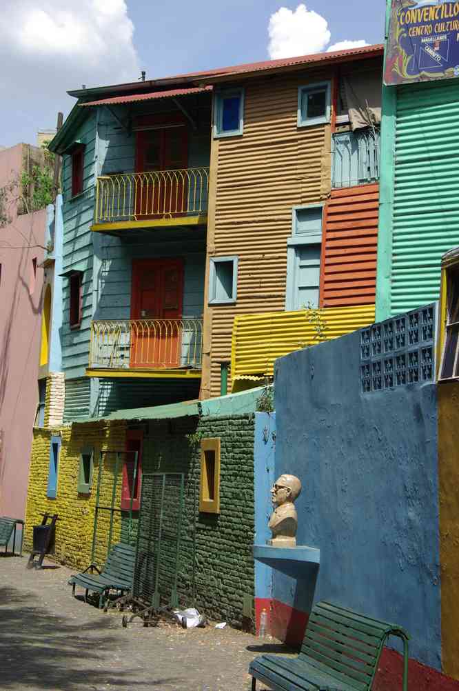 Maisons colorées du Caminito (quartier de la Boca), le 6 novembre 2012