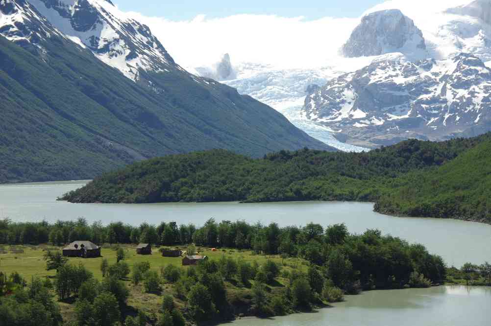 Le camp, le lac et le glacier Dickson, le 15 novembre 2012