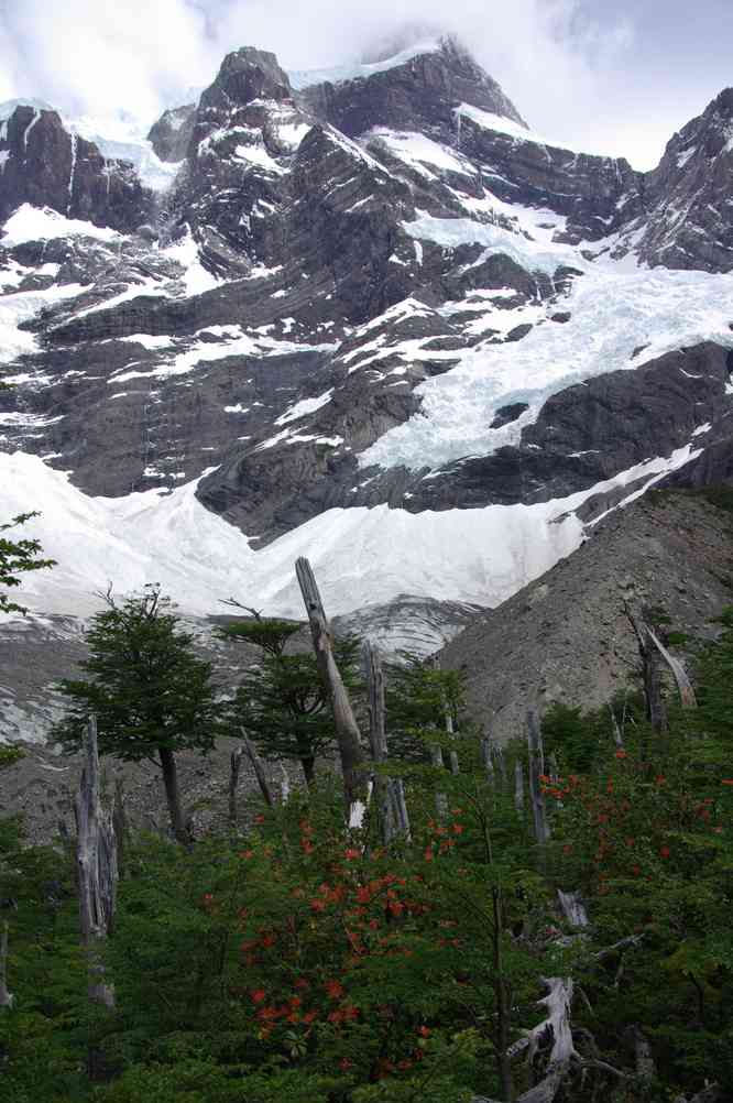 Le glacier du Français descendant du Paine Grande, le 19 novembre 2012