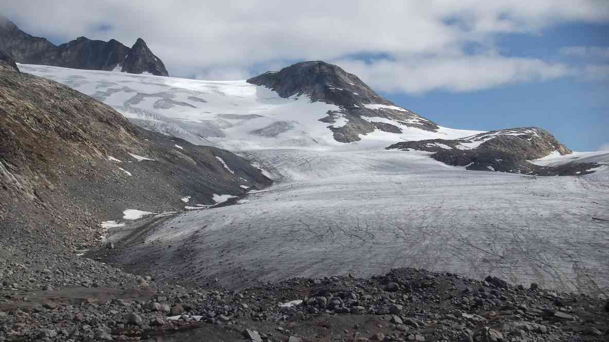 Glacier plat en régression, le 15 juillet 2014