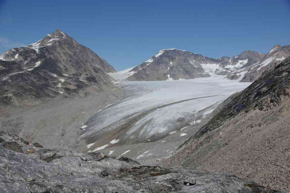 Petit glacier plat... à comparer avec la photo de 2013, 2012, 2011, le 10 juillet 2014