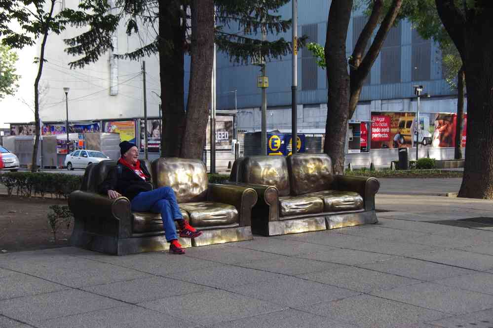 Art moderne urbain sur le Paseo de la Reforma, le 17 janvier 2016