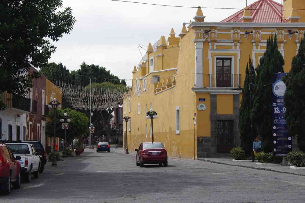 Une rue du centre de Puebla, le 18 janvier 2016