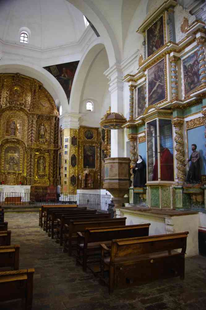 Tlaxcala, intérieur de la cathédrale Saint-François-d’Assise, le 19 janvier 2016