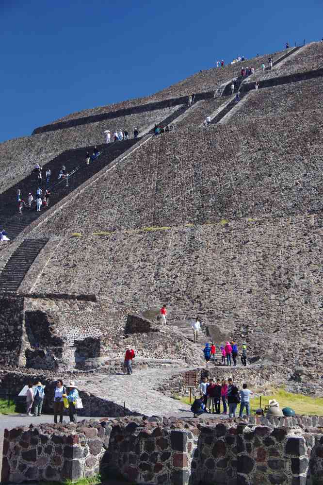 Teotihuacán, pyramide du soleil, le 21 janvier 2016