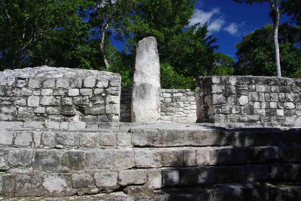 Stèle à Calakmul, le 24 janvier 2016