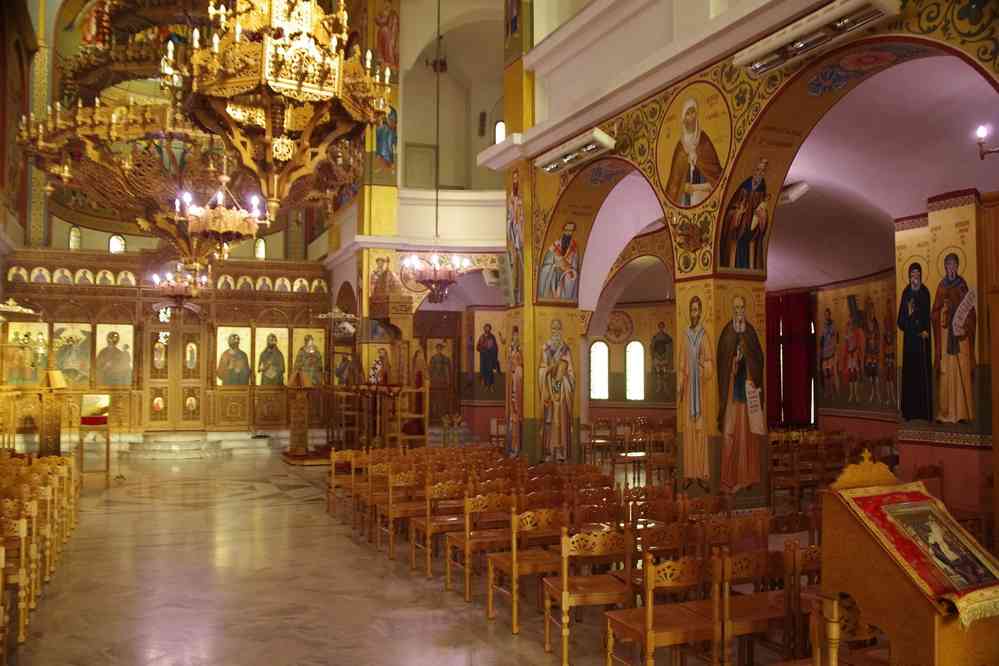 Korçë, intérieur de la cathédrale orthodoxe, le 17 juillet 2016