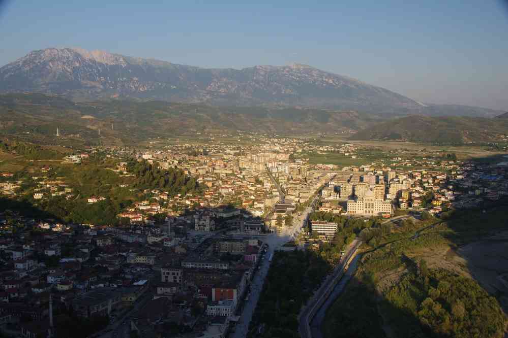 Berat : vue depuis la citadelle, le 22 juillet 2016