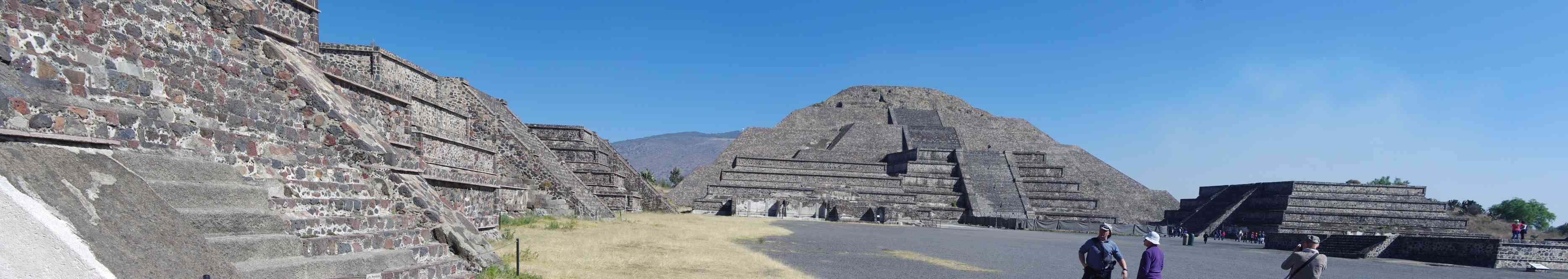 Teotihuacán (panoramique de la pyramide de la lune), le 21 janvier 2016