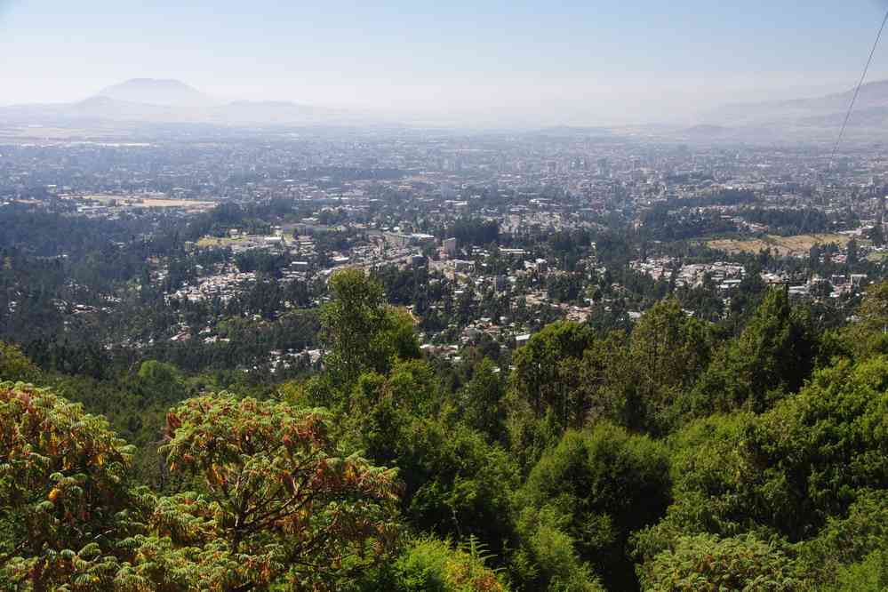 Addis-Abeba (አዲስ አበባ) vue depuis la colline d’Entoto (እንጦጦ), le 8 janvier 2017