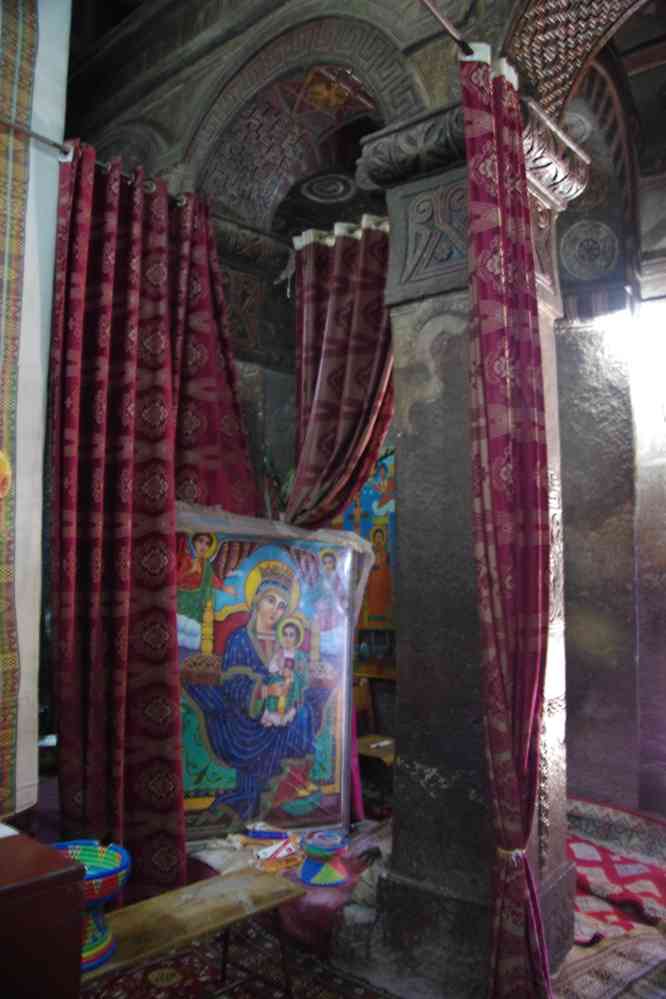 Lalibela (ላሊበላ), intérieur de l’église de Bieta Maryam, le 9 janvier 2017