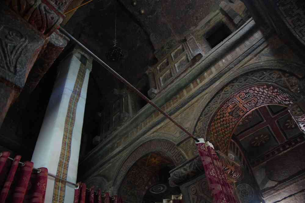 Lalibela (ላሊበላ), intérieur de l’église de Bieta Maryam, le 9 janvier 2017