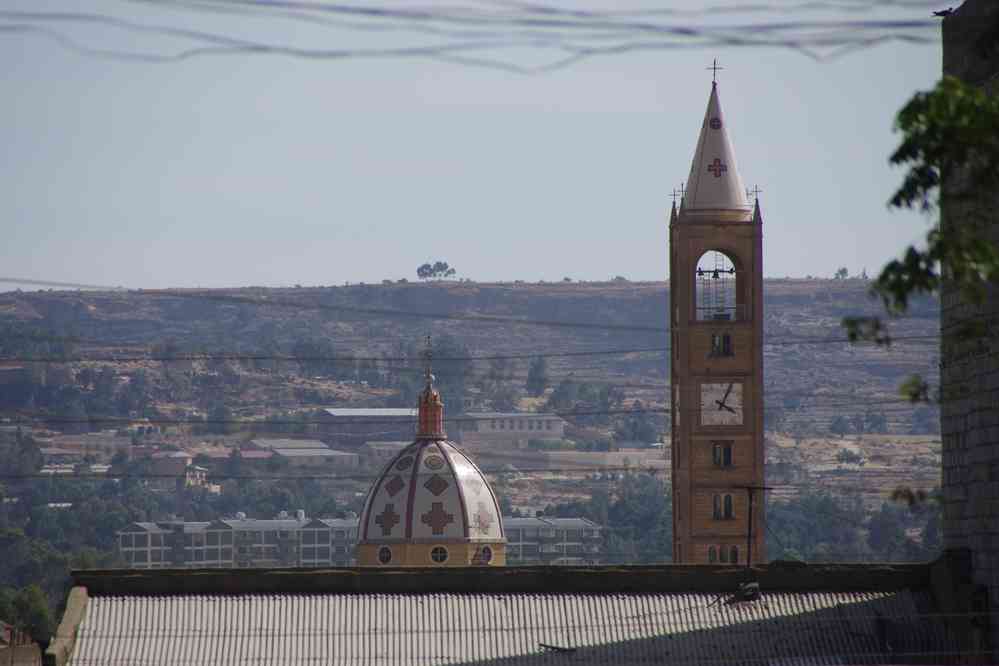 Adigrat (ዓዲግራት) et sa cathédrale catholique dans le pur style italien, le 15 janvier 2017