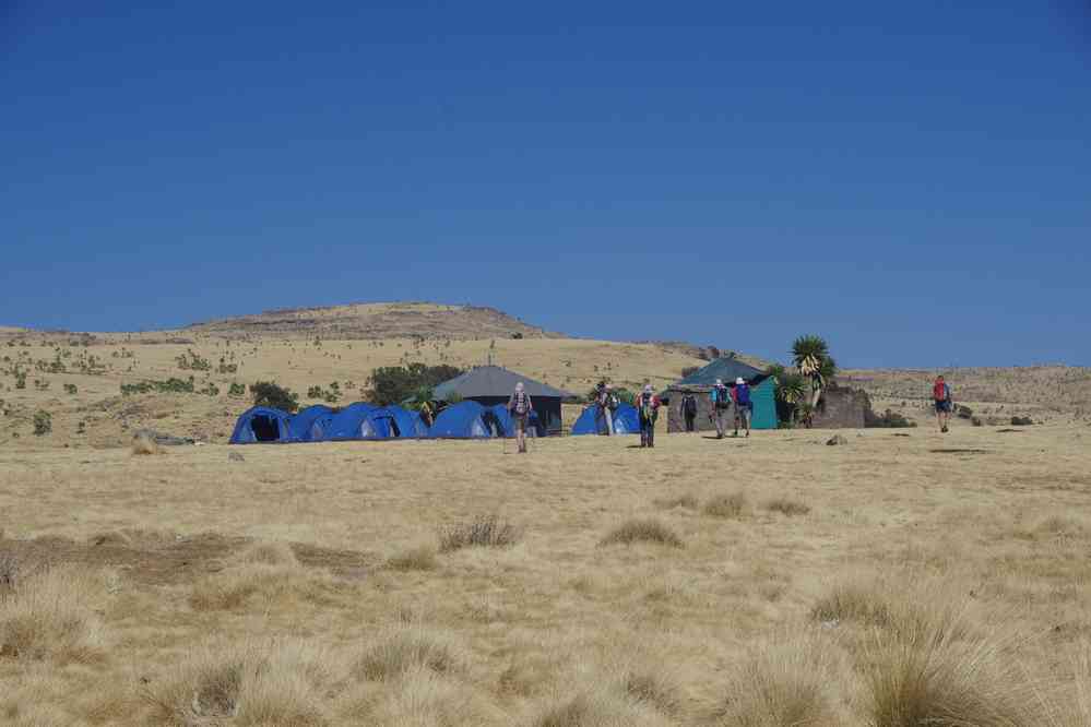 Trek dans le Simien (arrivée au camp de Geech), le 17 janvier 2017
