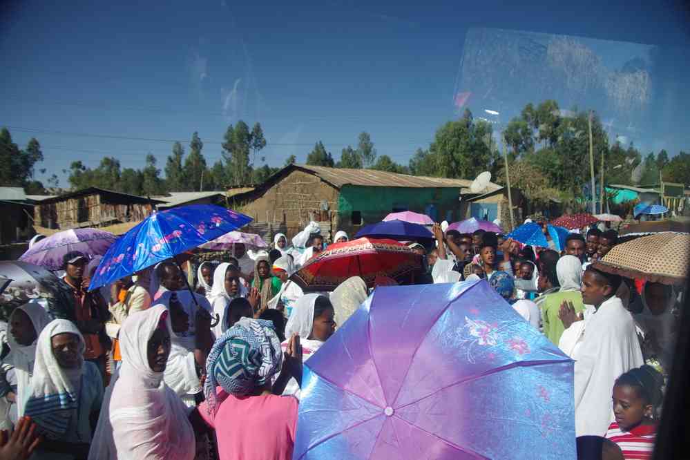 Fête de Timkat (ጥምቀት) (l’Épiphanie éthiopienne) sur la route de Gondar (ጎንደር), le 19 janvier 2017