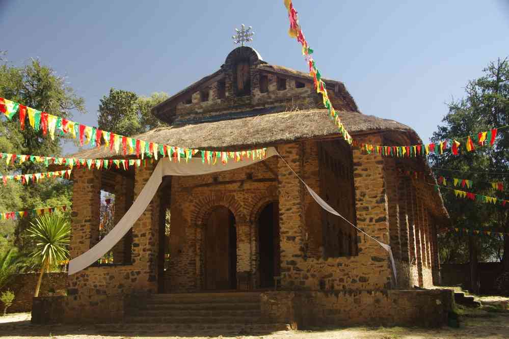 Gondar (ጎንደር), église Debré Birhan Sélassié (የደብረ ብርሃን ሰላሴ), le 20 janvier 2017