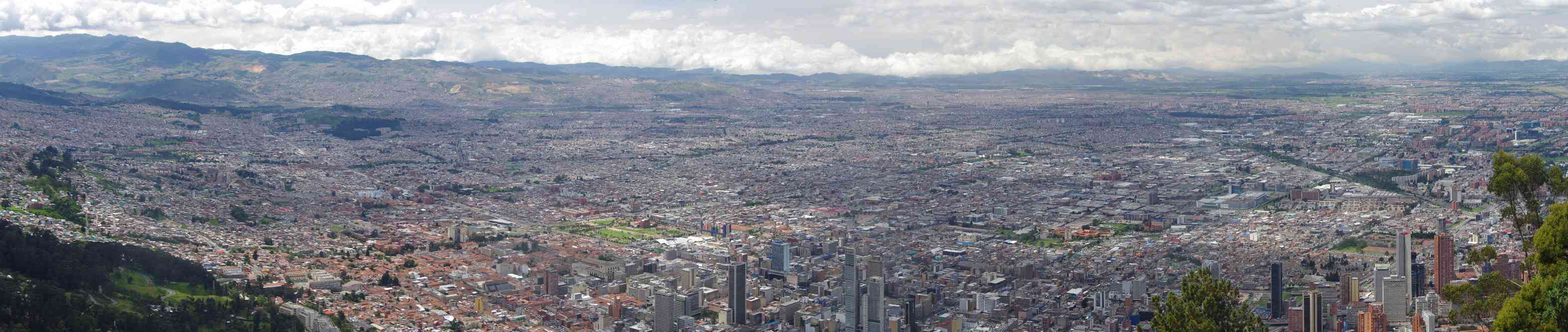Bogotá, vue depuis la colline de Monserrate, le 23 janvier 2018