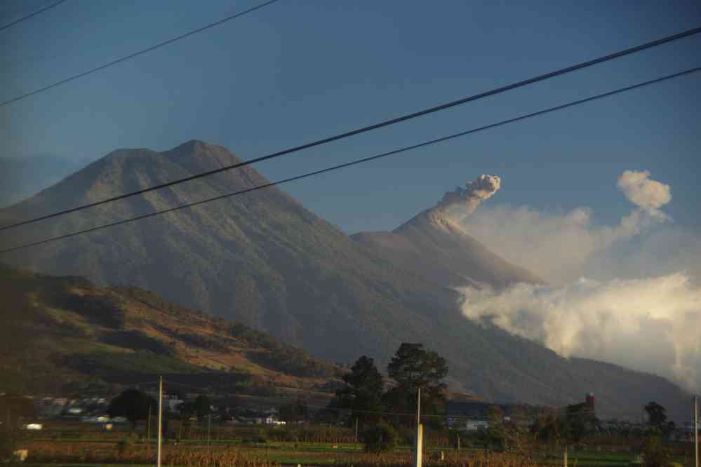 Retour vers Guatémala, passage devant le volcan de Fuego, le 16 février 2020